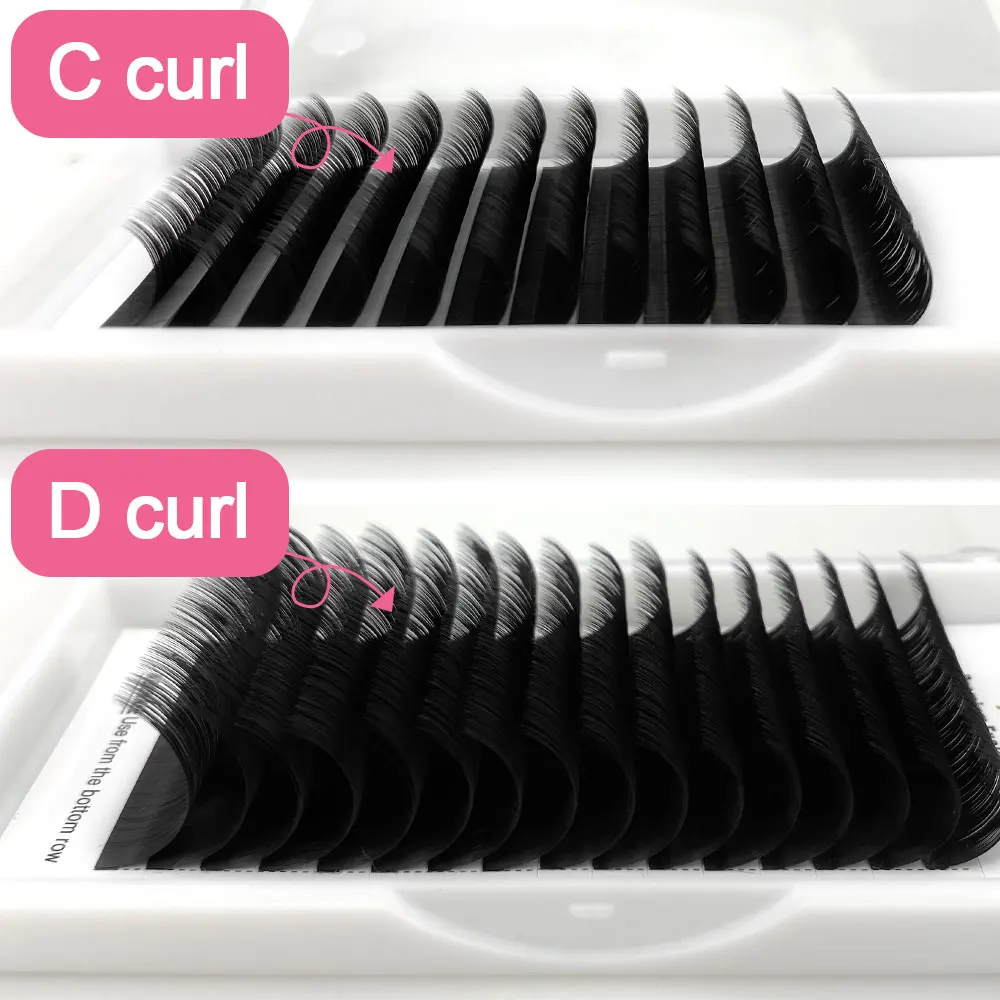 0.02 0.03 0.05 0.07mm las extension supplies private label siberian mink eyelash tray 25mm volume eyelash extension lash trays