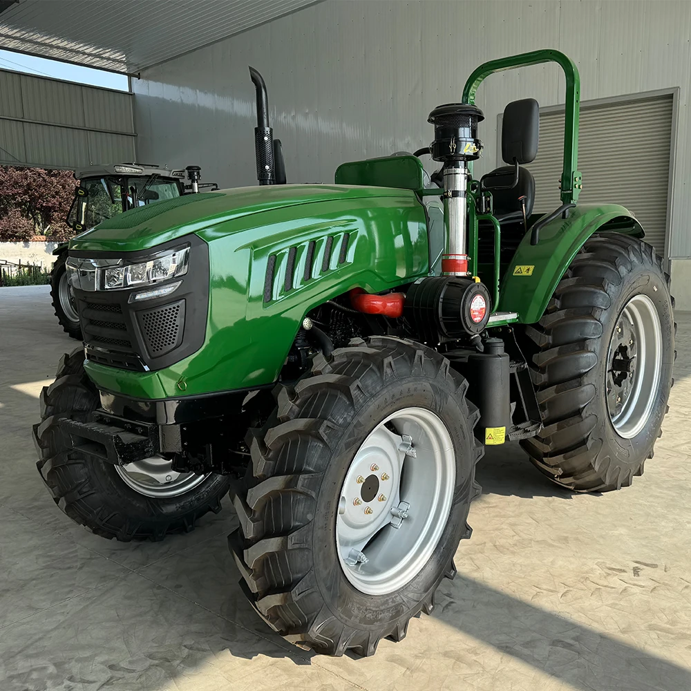 Agricultural Tractor Equipment 70HP 90HP 100HP 4WD Farm Tractor with Front Loader for Farming and Hauling