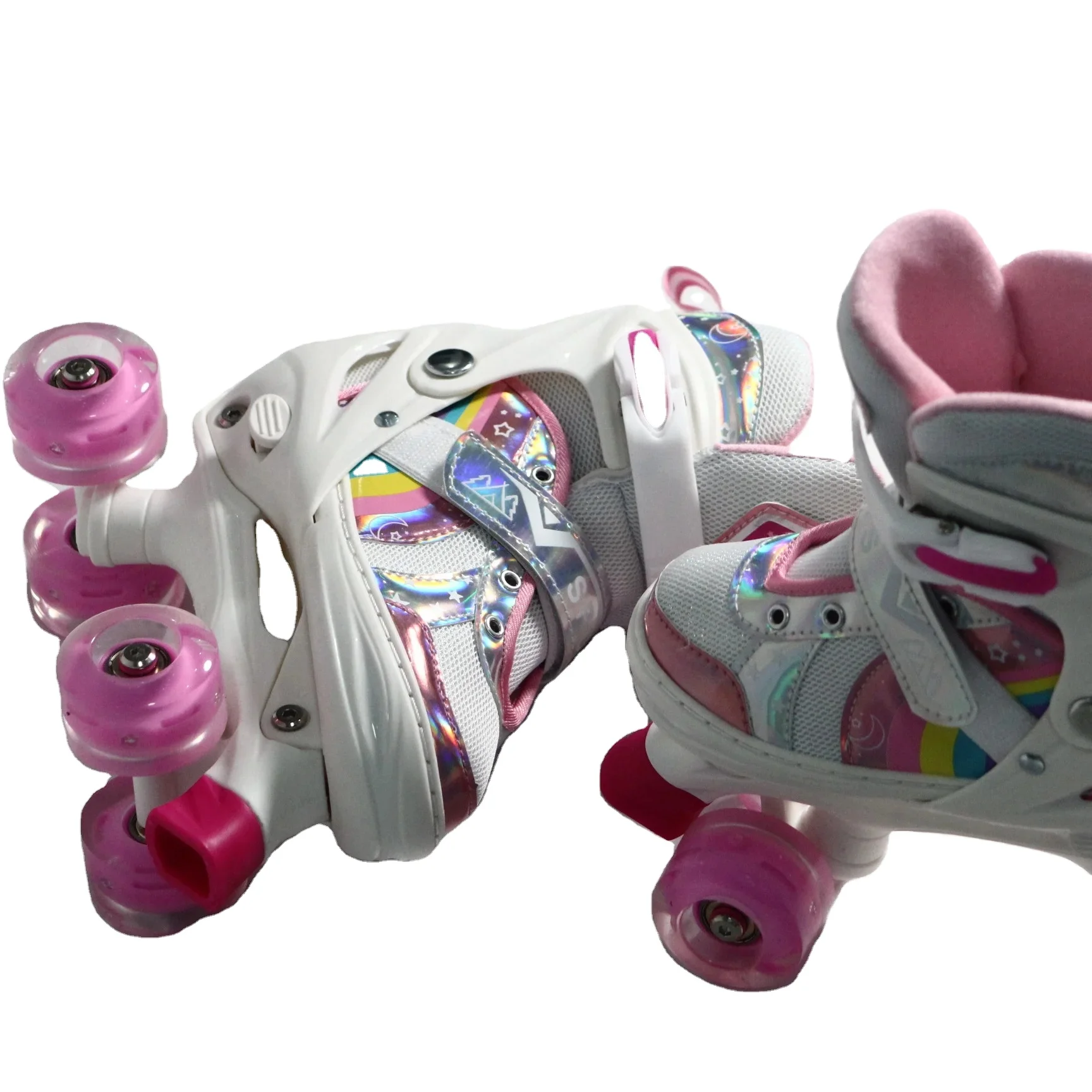 Rubber wheel roller skates shoes four wheels