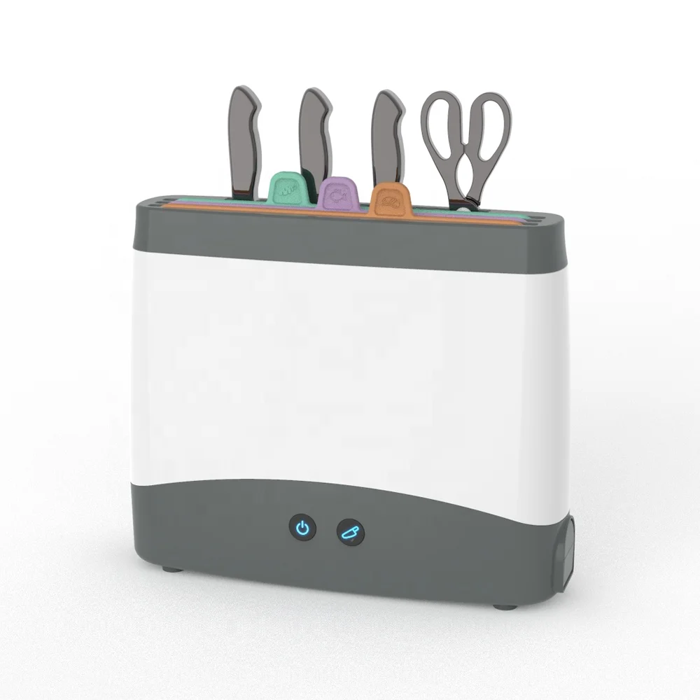 
sterilize knife disinfection with hidden sharpener knife block 