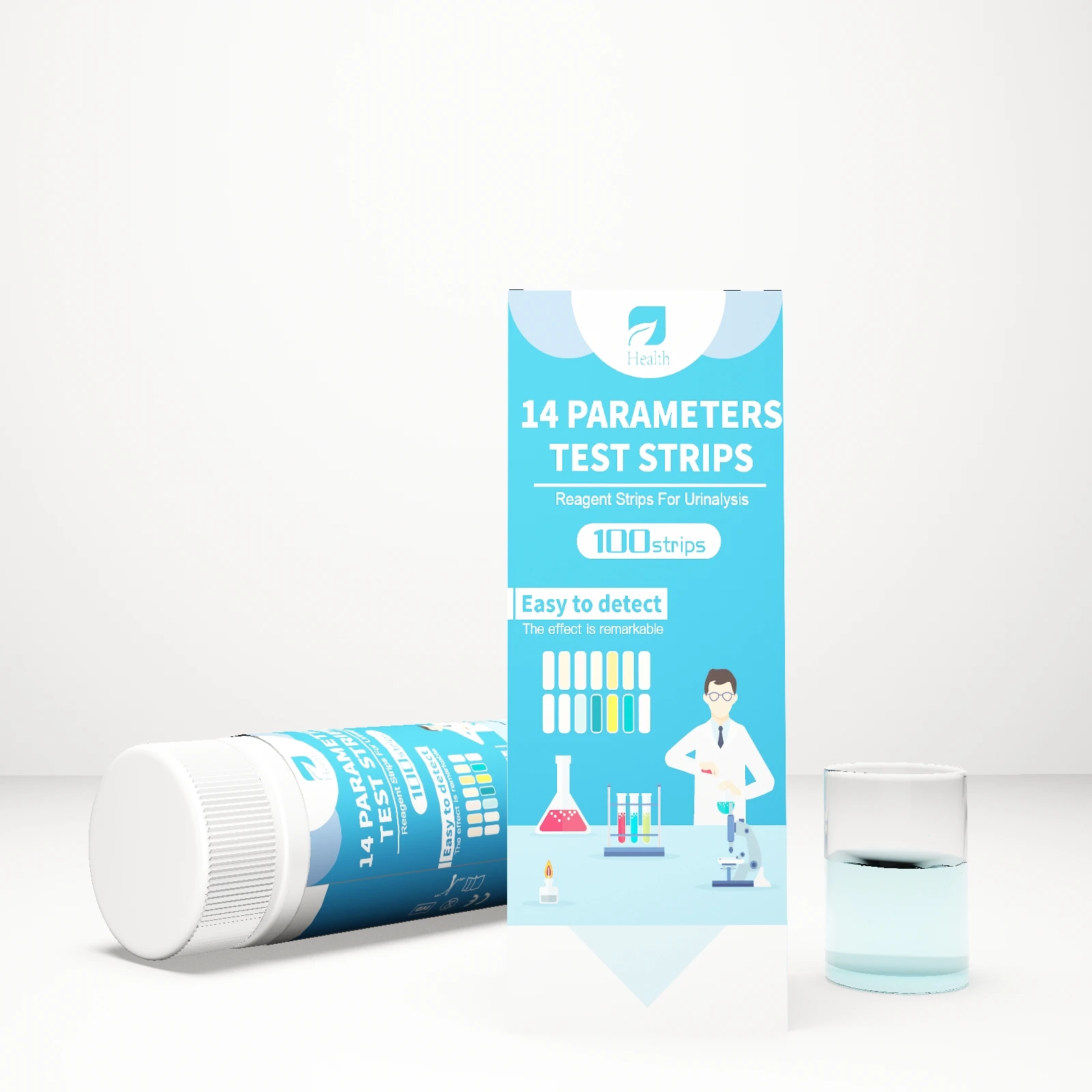 LYZ 14 Parameters Micro Albumin Urinalysis test strips Urinary test strip urine strips