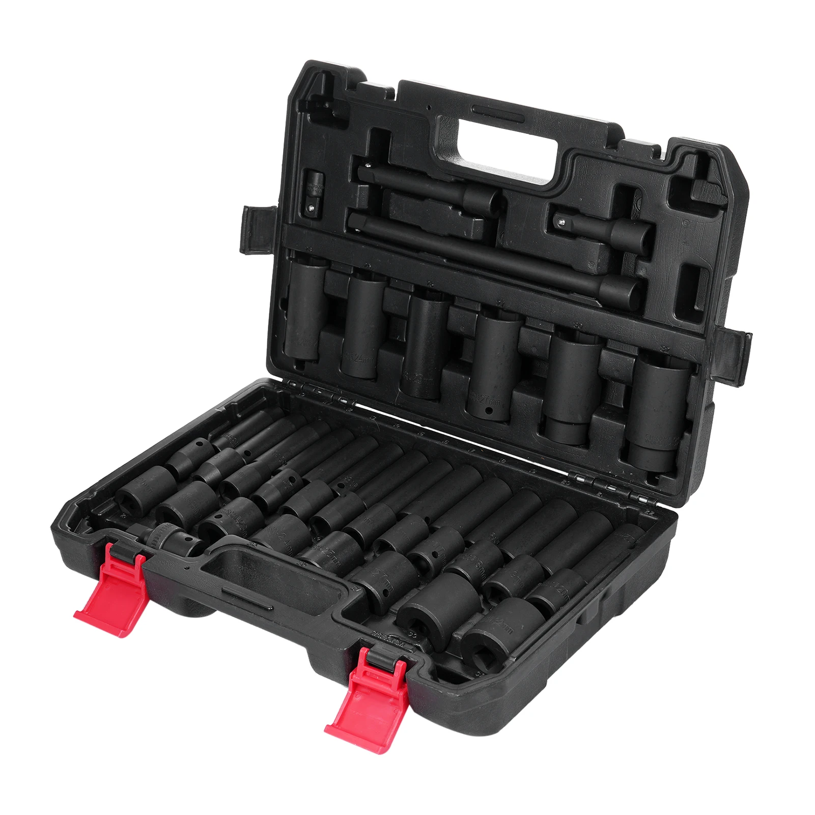 Набор ударных розеток 45 шт. 1/2 метрические размеры от 9 мм до 32 торцевых ключей из хромированной ванадиевой стали