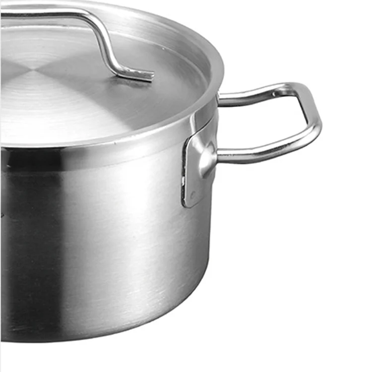 High Quality Stainless Steel Stock Pots Silver Kitchen Pots and Pans Sets