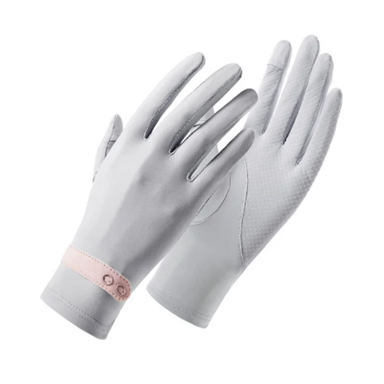 F-222 fashion mint color 2023 new touch glove women ladies driving bike summer gloves uv protect ice silk gloves for wholesale
