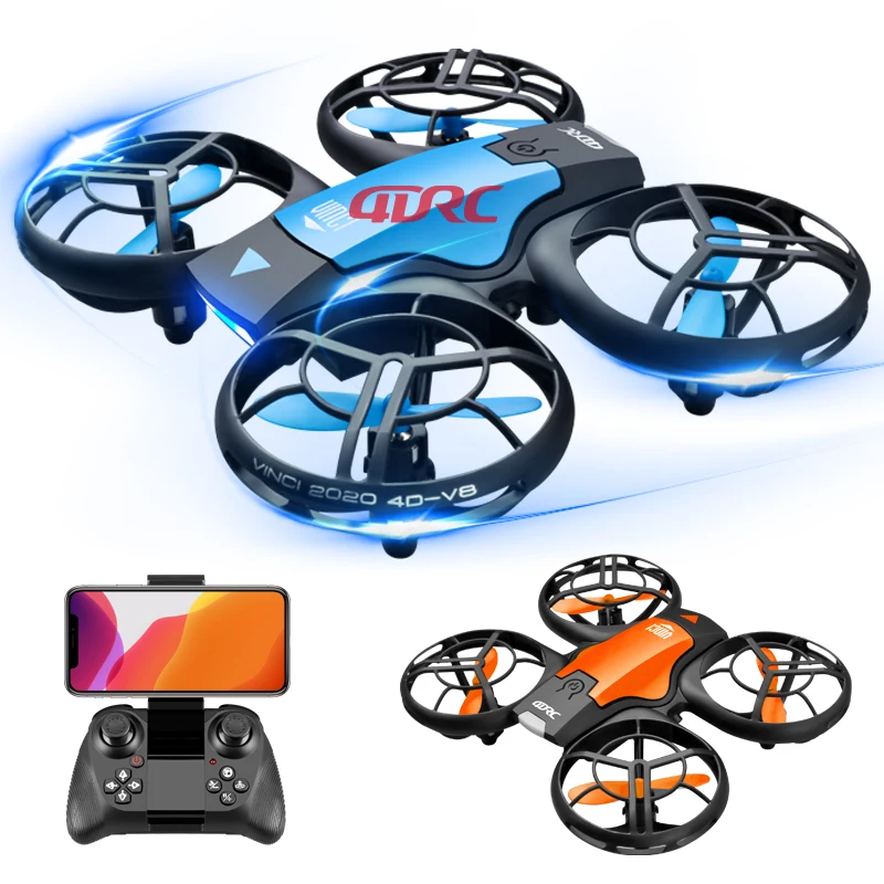 4DRC 4D-V8 3 Control Modes Mini Drone Induction Flying Rc Quadcopter Altitude Hold Wifi 4k Hd Camera FPV Beginners Drone Toys