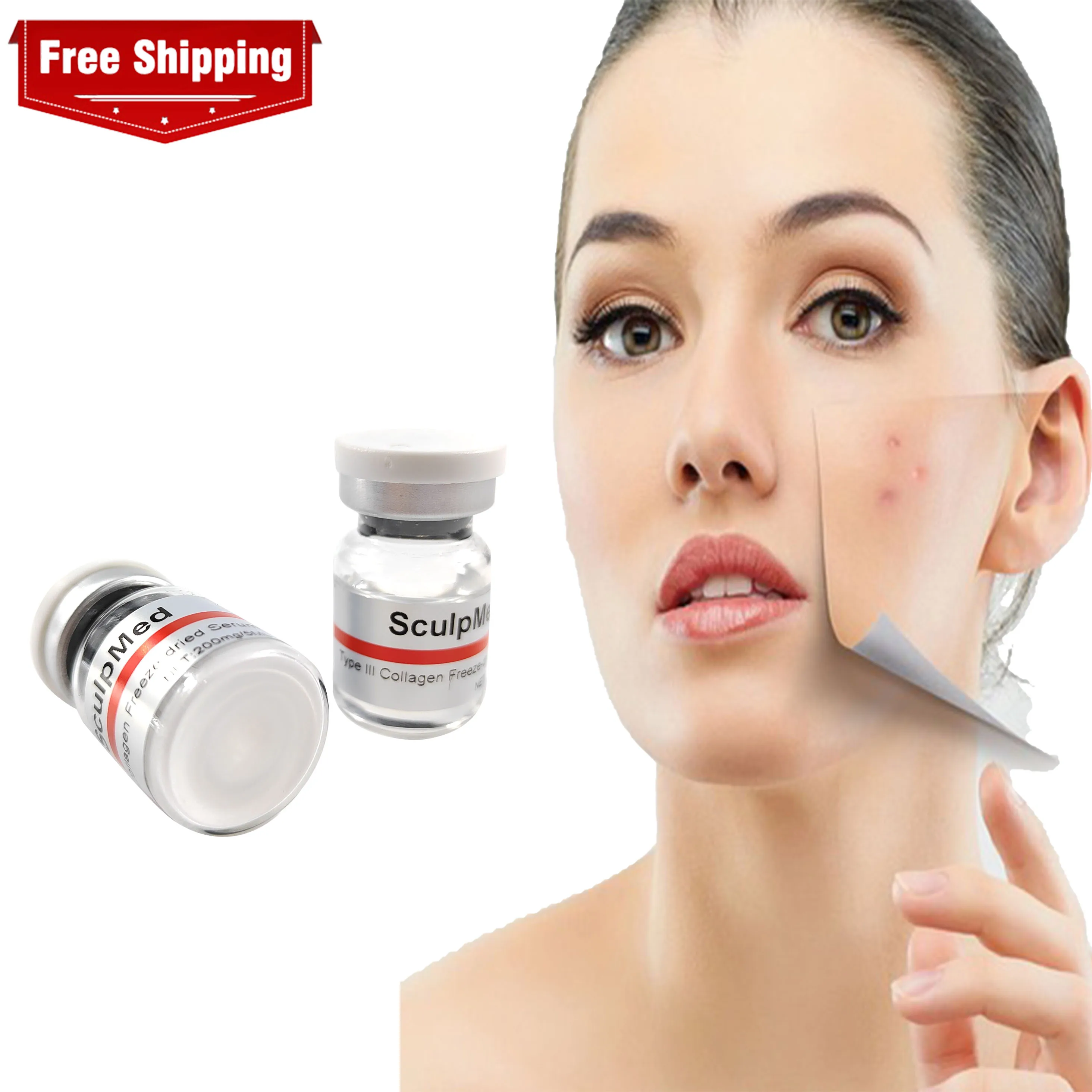 Type3 III  Multi Collagen Powder with Peptides 5ml  Cod Vital Proteins Frozen Collagen For PMPS Face Skin Peel Treatment