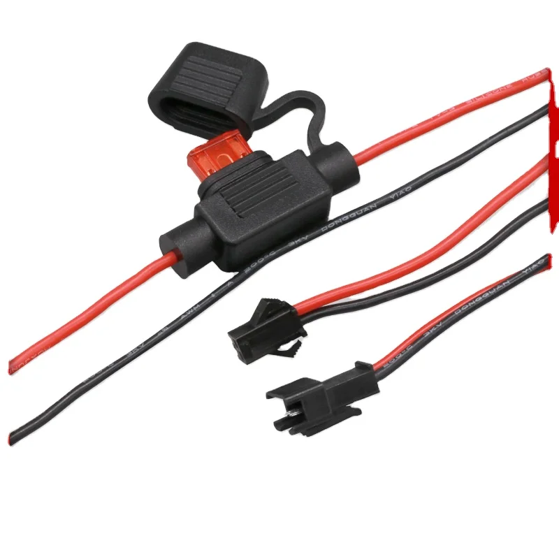R-Yangling 20AWG High Temperature Silicone Wire 20A Fuse Wire Harness 10A Fuse Battery Fuse Box Connection Wire Harness