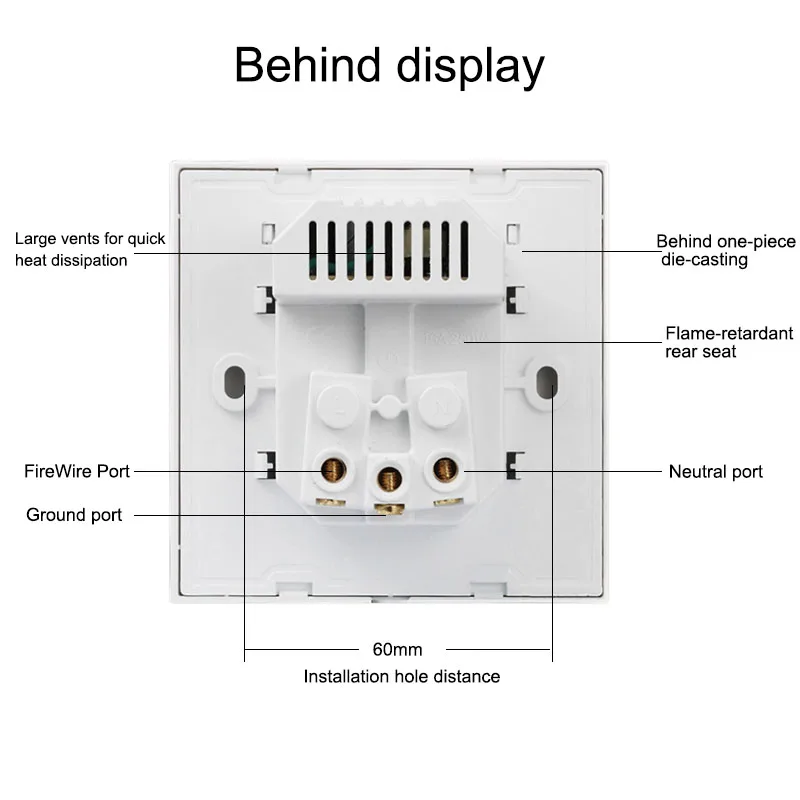 EU Standard 16 amp Glass Panel Homes Outlet Electric Cover Electrical Plate Power Plug USB German Outlet Wall Sockets