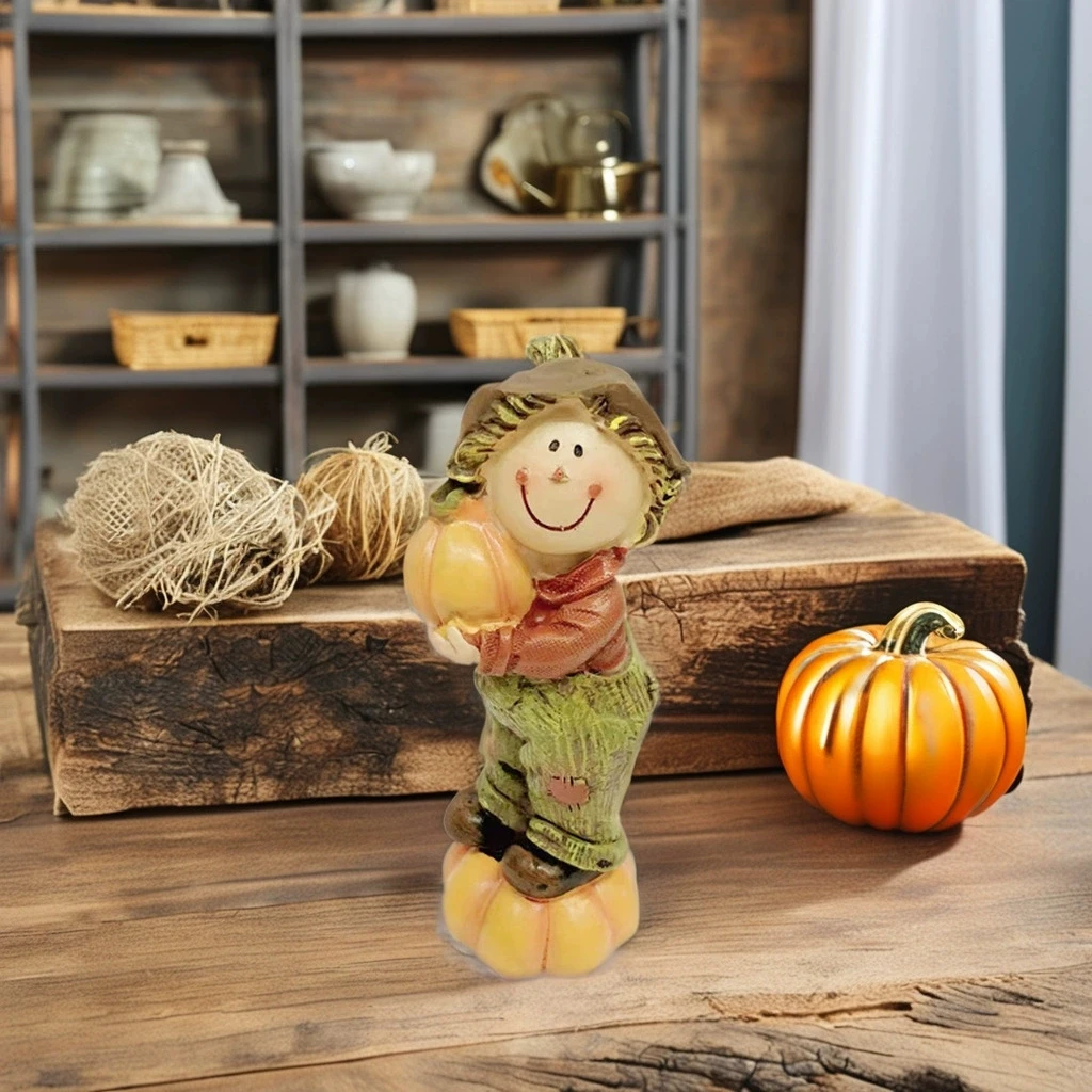 New Halloween Resin Crafts Pumpkin Small Stuff Home Decor Kids Pumpkin Craft Ornament Thanksgiving Harvest Decoration