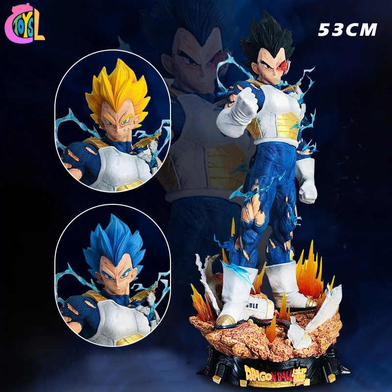 53cm Huge Dragon of Ball Z Vegeta Three headed luminous pvc Super Saiyan GK DBZ Original DBZ Vegeta Action Anime Figure