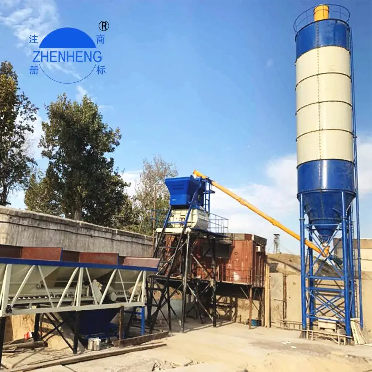 2 Bins Aggregate Concrete Batching Machine Transit Mix Concrete Plant Prestressed Concrete T Beam Machine Manufacturing Plant