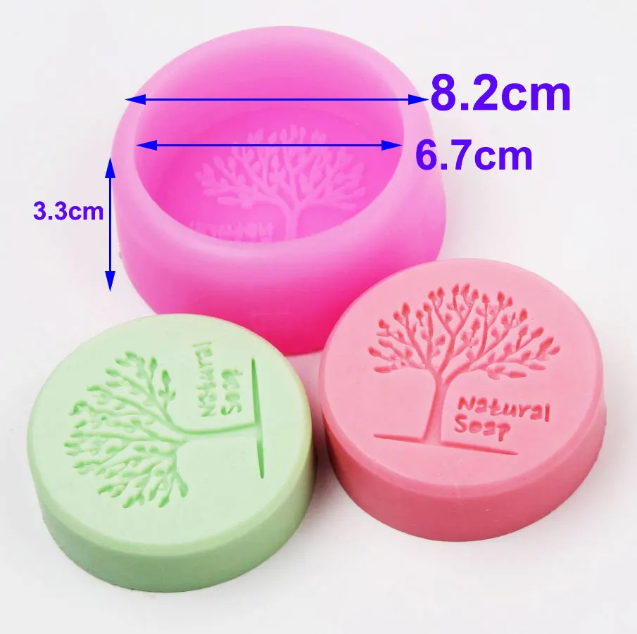 S95 3d Handmade Soap Silicone mold Tree English Cake decoration mould