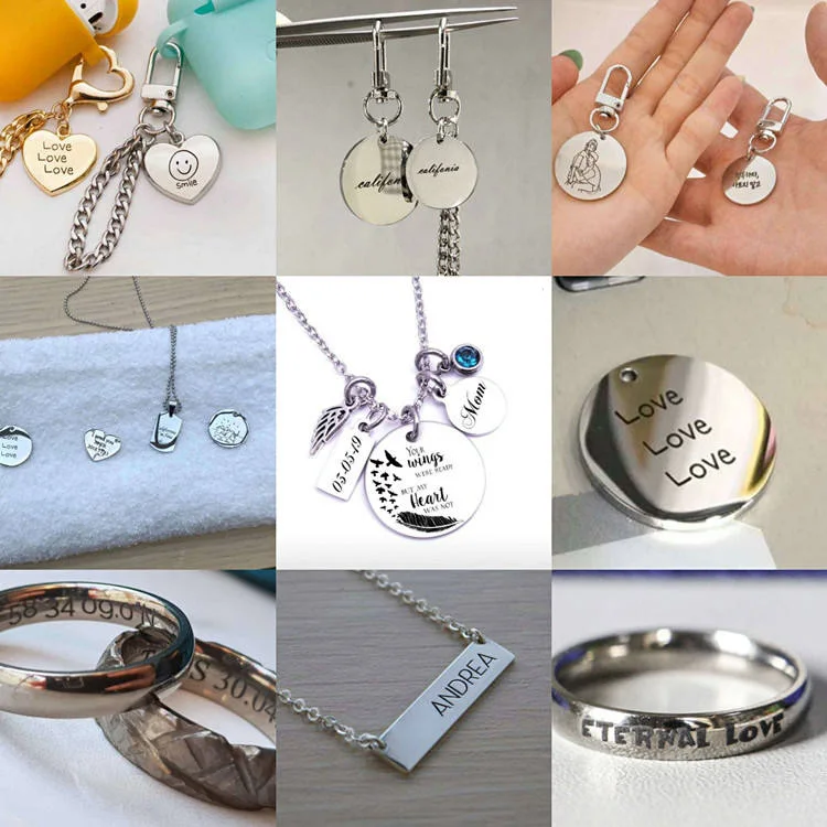 20W 30W 50W 100W Gold Silver Jewelry Laser Marking Machine For Ring Bracelet Necklace Pendant Cutting Engraving