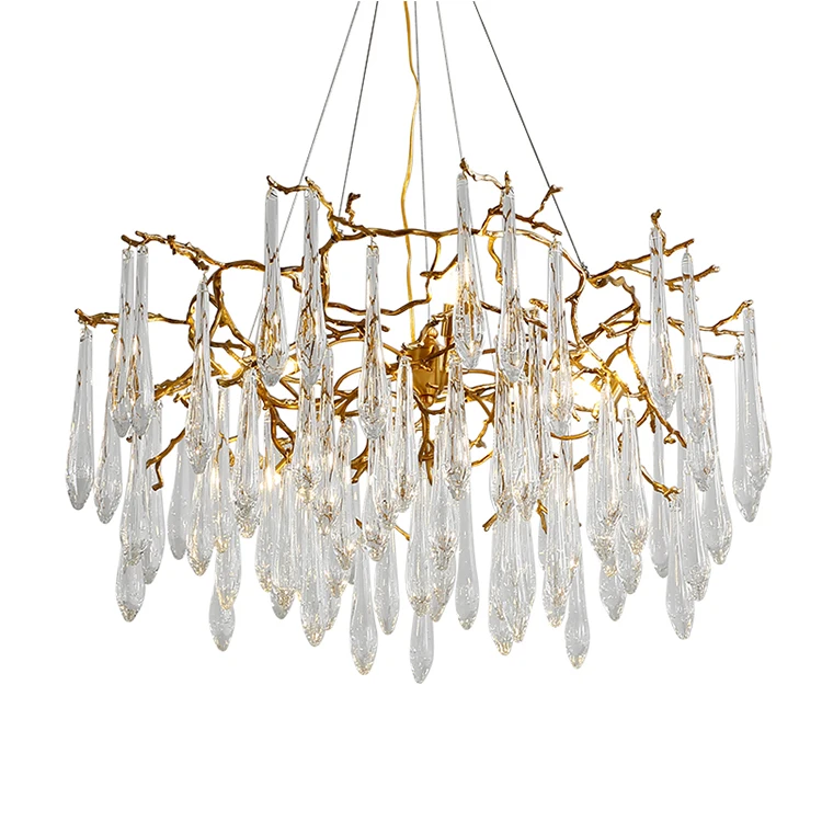 Handmade Luxury Chandelier Lighting Modern Decorative Copper Lighting Fixture Chandelier For Living Room