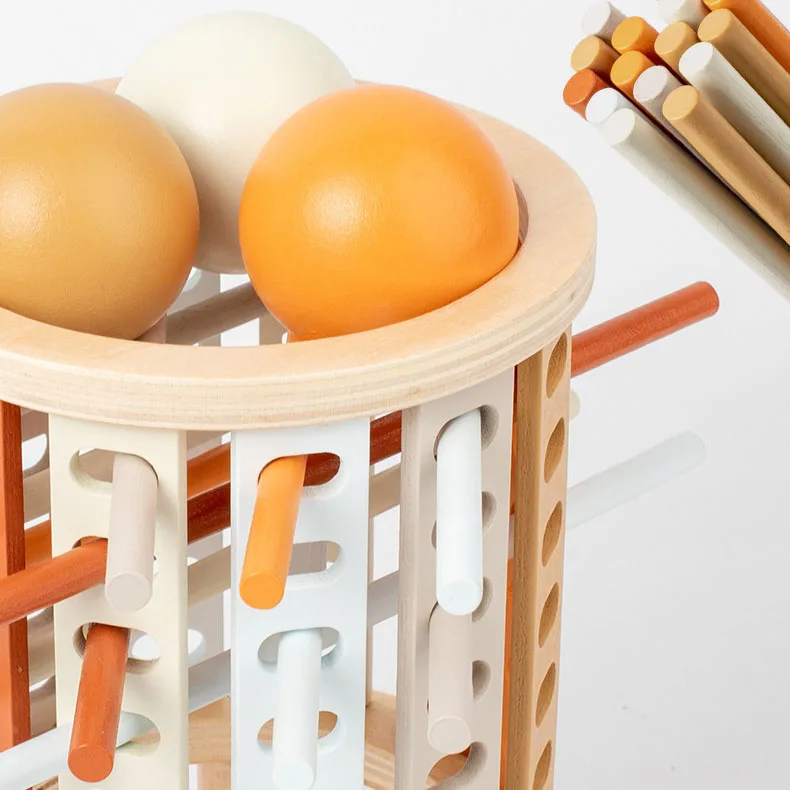 Montessori Wooden Board Games for Kids indoor Colorful Stick Math Educational Toys Dice Games Classic Fun Kerplunk Family Game