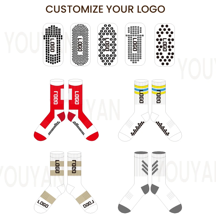 2023 New Men Women Double Sided Adhesive Sports Soccer Socks Silicone Non-Slip Grip Cycling Sports football Socks