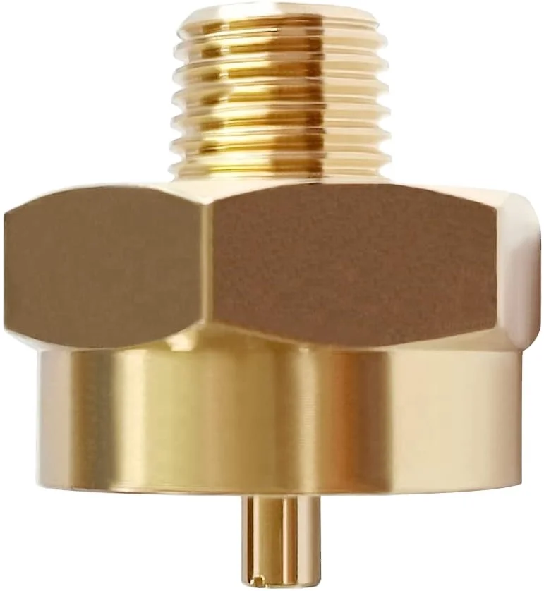 Propane Gas Bottle Refill Adapter  Cylinder Thread Brass Propane Fitting Grill Stove Connector