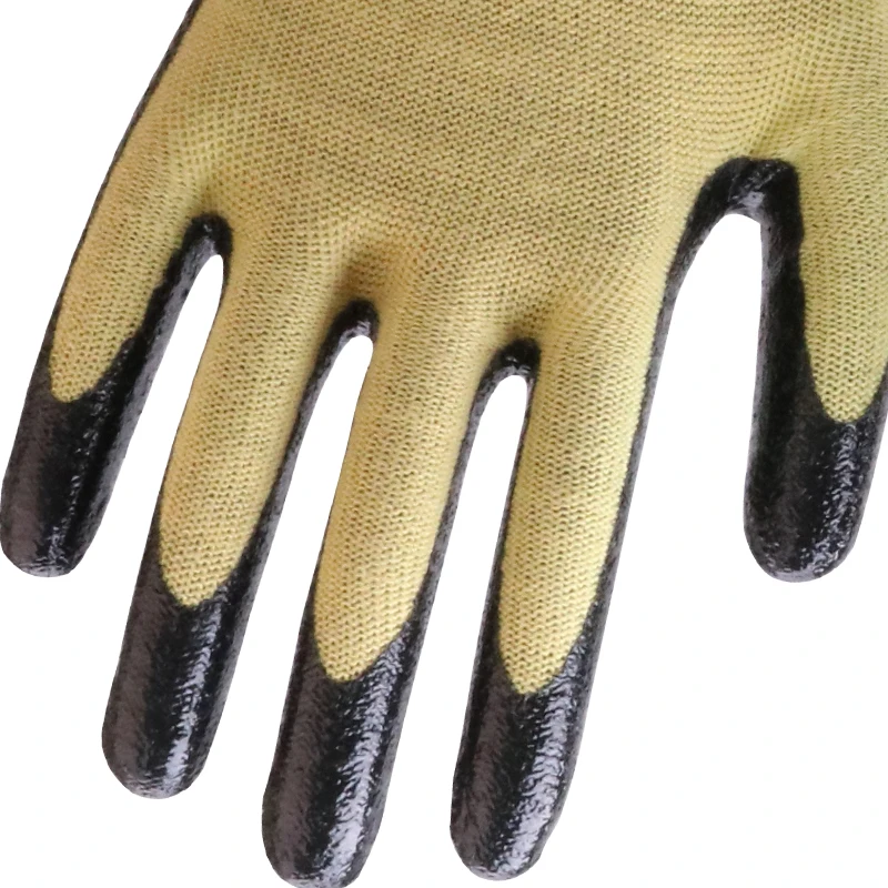 XINGYU Heavy duty rubber gloves Kailaf impregnated black nitrile coated work gloves Safety work gloves