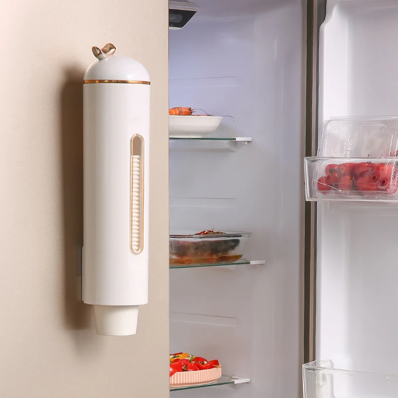 Disposable Water Paper Cup Extractor Holder Dust Proof Wall Mount Cup Dispenser with Storage Box Cup Picker