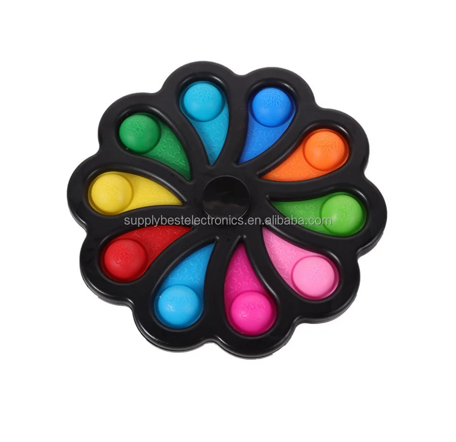 New Novelty Fidget Spinner Squeeze Sensory Toy Anti Stress Spinning Adult Kids Funny Flip Finger Toys Push It Bubble Fidget Toys