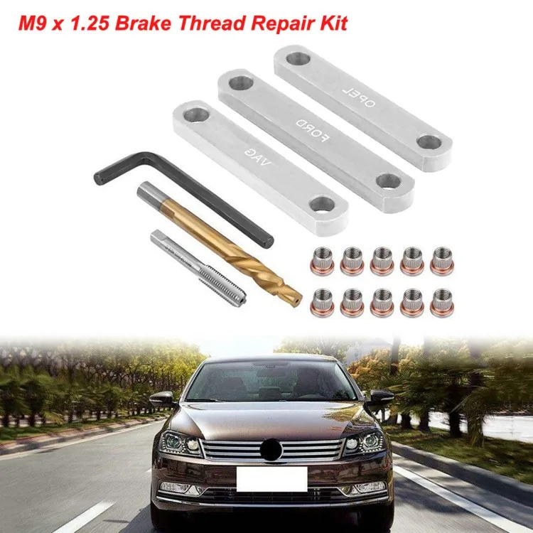 M9 x 1.25 Brake Thread Repair Kit Brake Caliper Guide Thread Repair Tool