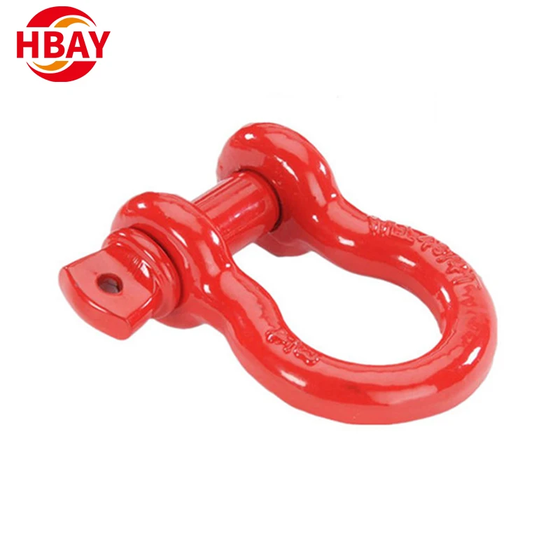 ANYUE Customized G209 Off-road Bow Shackle Screw Pin Heavy Duty High Quality Steel Snap Shackles Spraying Surface Treatment
