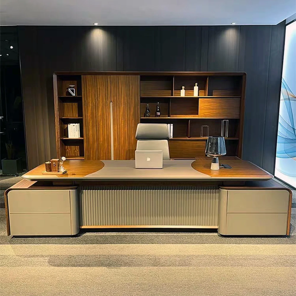 Light luxury modern high-grade chairman desk general manager office president desk manager desk
