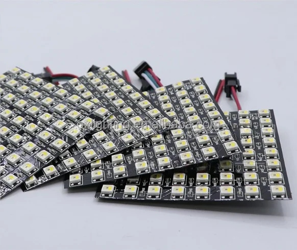 8x8 Rgb Led Matrix 16x16 64x64 Smd 16 By 32 Pixels Programmable RGBIC IC Smart Ws2812b Dc5v Flexible Led Dot Matrix Led Panel