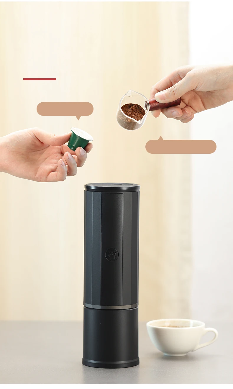 zeroHero Outdoor Portable Mini Electric Travel Coffee Maker Fully Automatic USB Capsule Espresso Coffee Machine