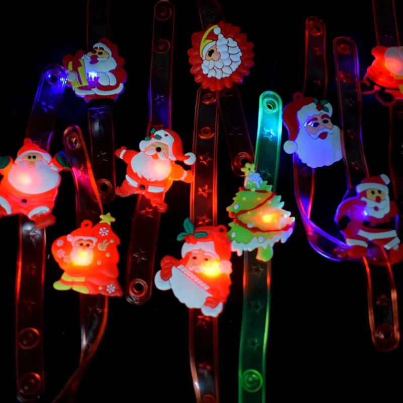 Xmas Novelty Toys Multicolor Light Flash Toys Gift For Kid Luminous Led Lights Creative Bracelet Watch Flash Wrist Luminous Toys