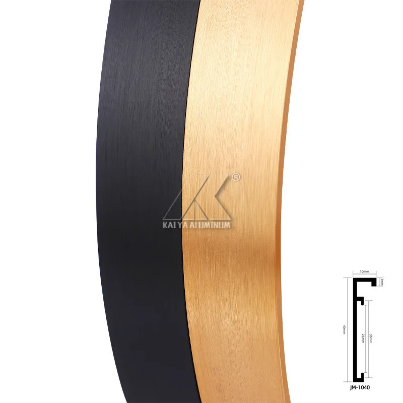 Factory Customized 6063 6061 Aluminum Hanging Wall Photo Picture Mirror Frame Powder Coating Aluminum Profile