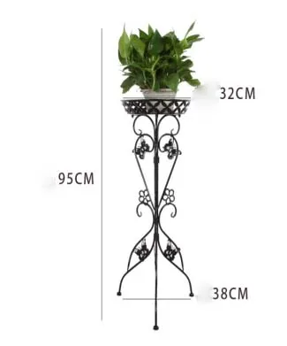 
European-style Balcony Stand For Flower Pots Outdoor Home Decor Iron Metal Plant Stand 