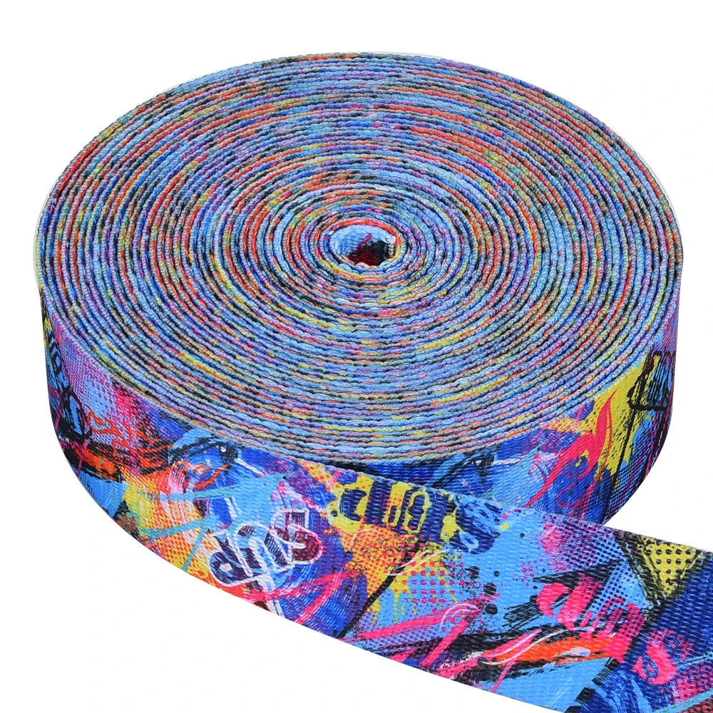 Factory Wholesale Custom 1Cm-10Cm Width Flat Polyester Cotton Webbing Tape For Leash