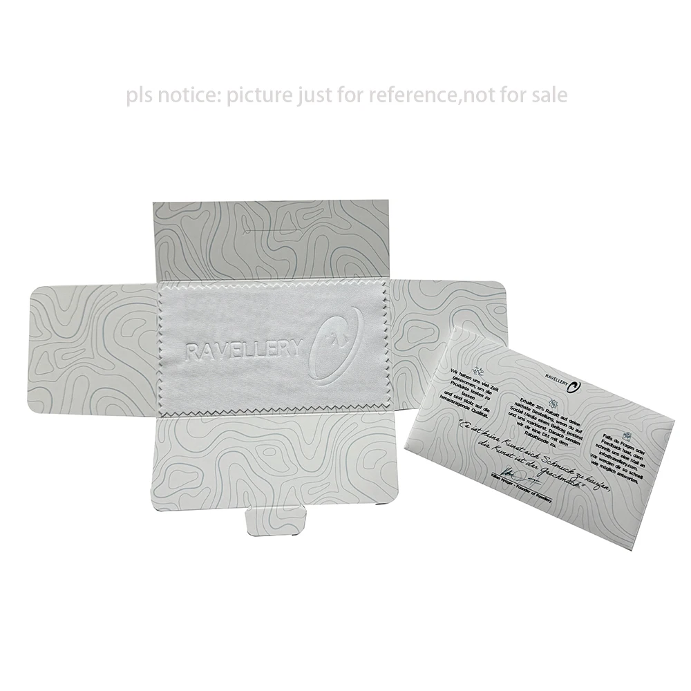 Custom Size and Style Silver Ring Cleaning Cloth Microfiber and Suede Jewelry Cleaner