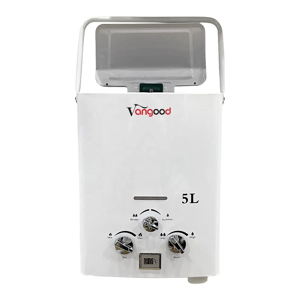 Flueless Tankless Safety Control Valve Mini 5L Portable Patio Camping Gas Heater