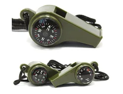 Outdoor multi-function whistle lifesaving with compass thermometer competition referee whistle