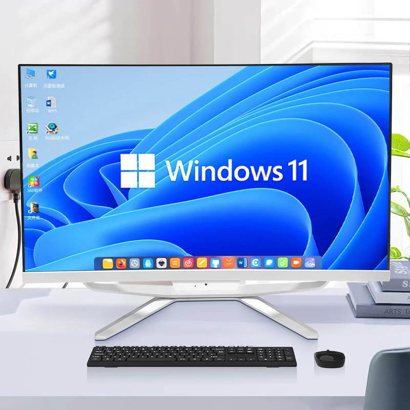 24 27 Inch Game Desktop CPU 16G RAM 512GB SSD Power Supply HD Curved Screen All In One PC Gaming Desktop Computer