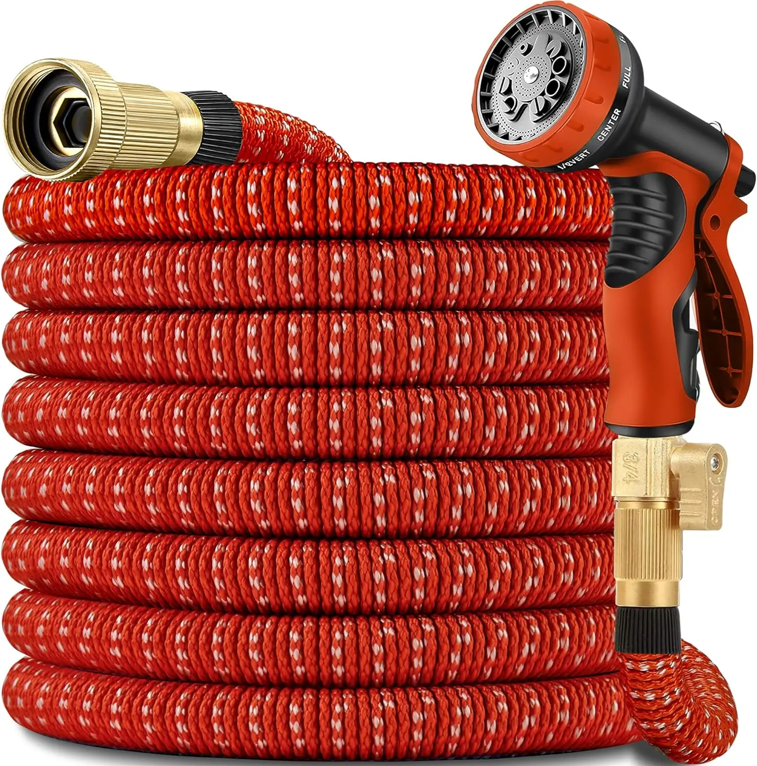 Expandable Garden Hose Water Pipe: 50FT Flexible Water Hose with 10 Function Spray Nozzle, Durable Triple Layer Latex