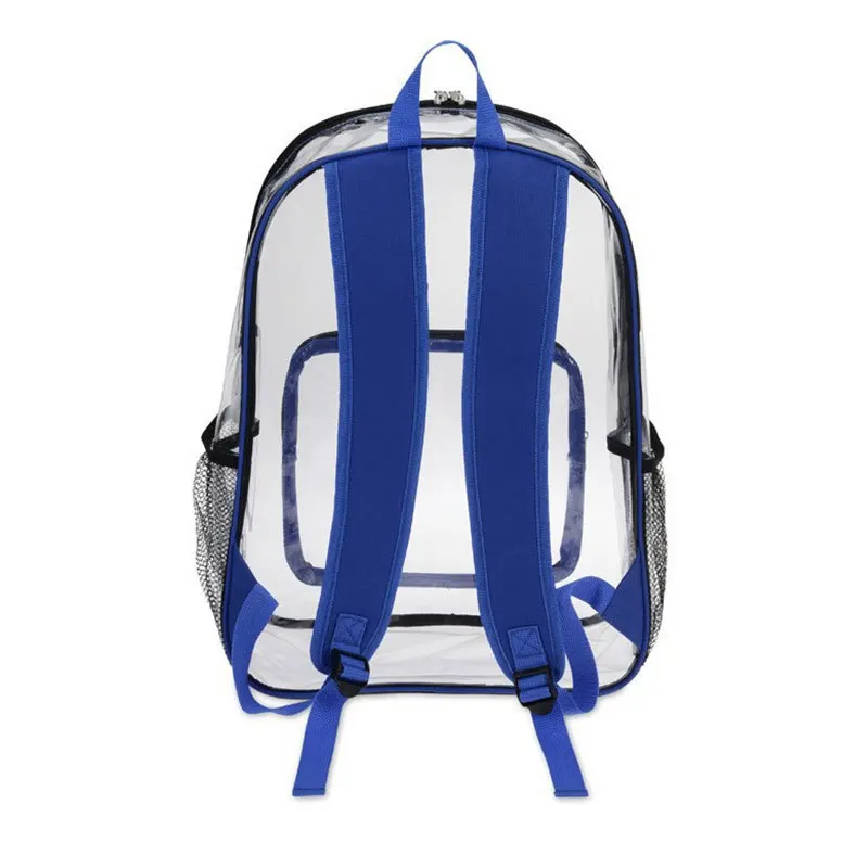 Plastic waterproof transparent backpacks large capacity simple pvc bag