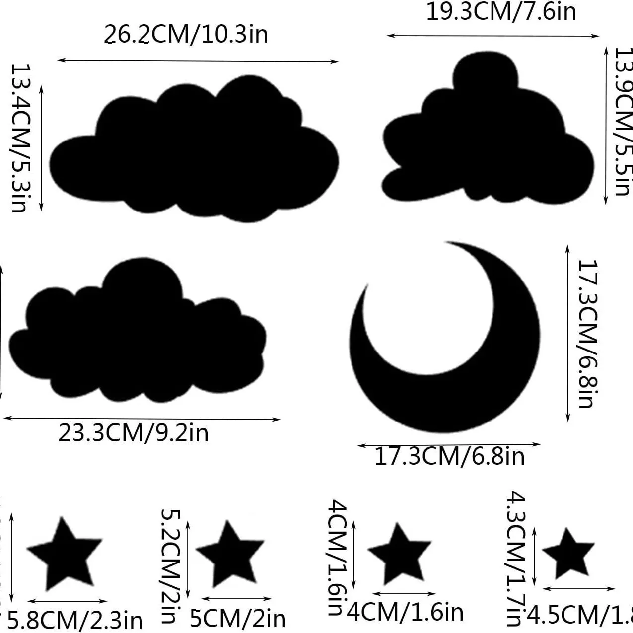 Acrylic Mirror Wall Sticker Moon Star Nebula Art Decal Garden Supplies Decoration with Sticky Wall Art Wall Art