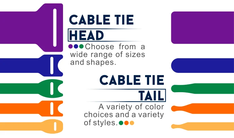 DSX Hot Selling Multi Color Nylon Polyester Reusable Hook And Loop Back-to-Back Cable Ties For Binding Wires