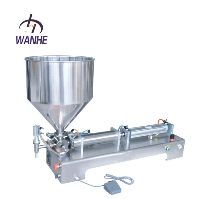 wanhe Semi Auto Pneumatic Single Nozzle Paste  Chili Sauce  Filling Machine