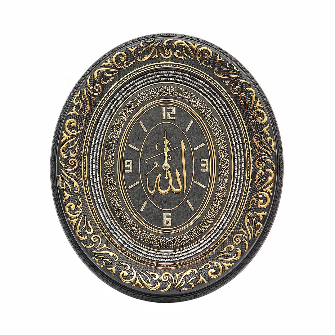 Hot Sale  Islamic Azan Wall Clock and Home Decor Arabic Number Wall Clock Bedroom Decor Islamic Wall Art Multiple Color