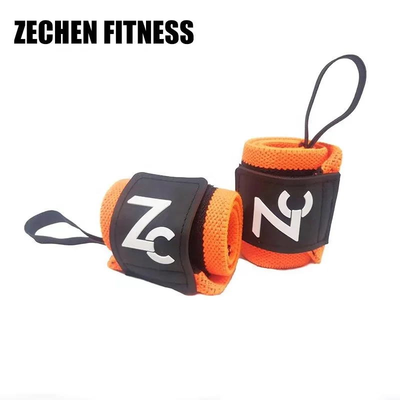 Fitness cotton elastic padded weight lifting pull up gym wrist support straps bodybuilding pull up assist straps