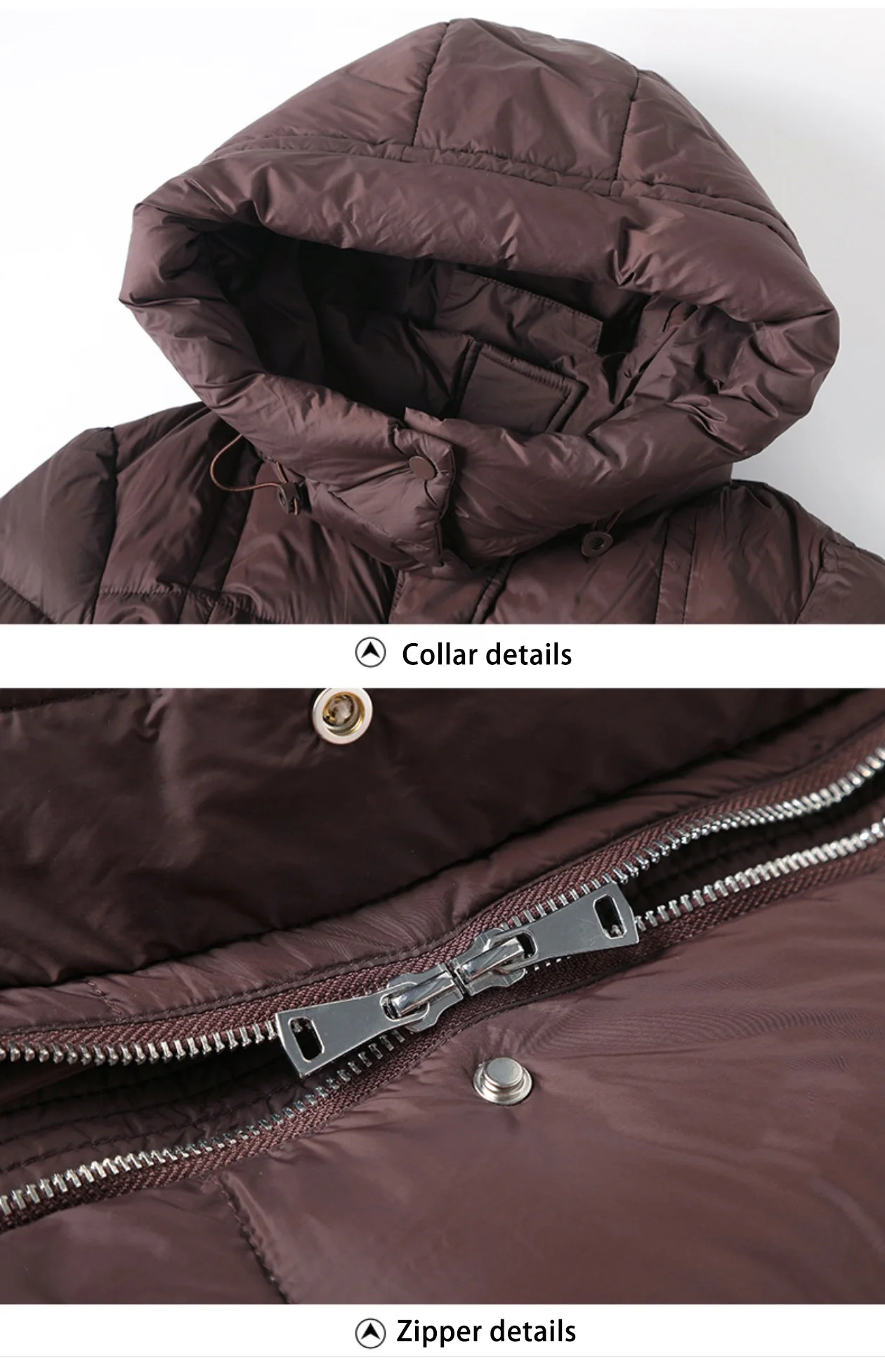 High Quality Wholesale Down OEM Winter Puff Filled Cotton Long Padded Shine Coats