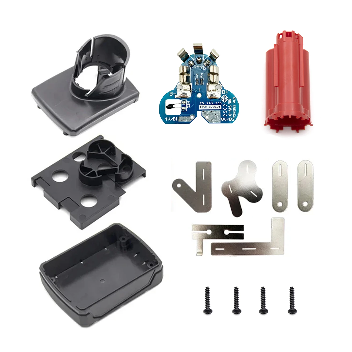 Li-ion Battery Case M12 Replacement for Milwaukee 12v Battery Case Cordless Tools Battery Plastic Case 48-11-2460