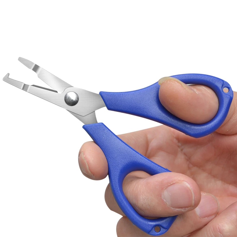 Wholesale Fishing Heavy Duty Anti-Slip Serrated Edge Scissors Saltwater Freshwater Braid Scissors Braided Line Cutter