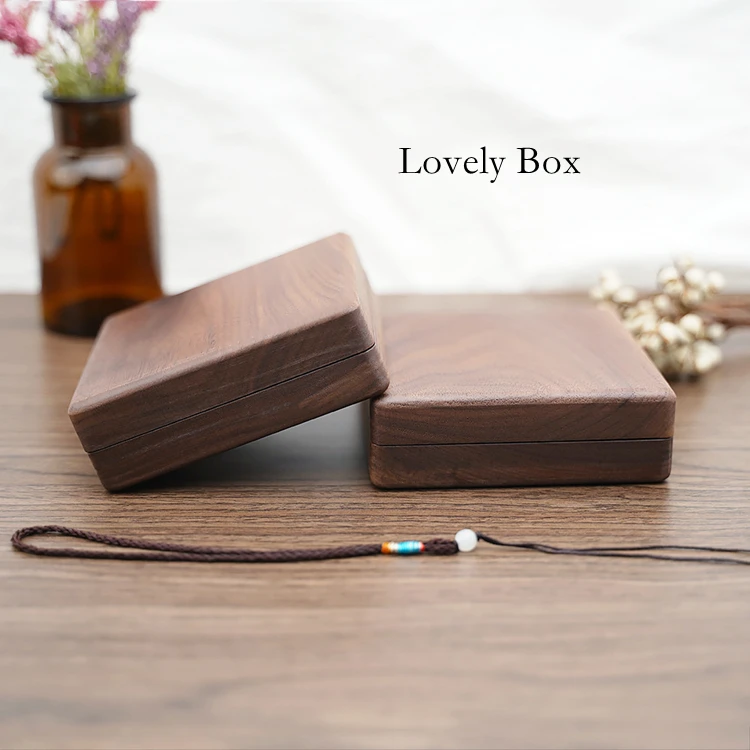 Custom Logo Luxury Gift Packaging Jewelry Display Medium Large Walnut Wooden Bracelet Box