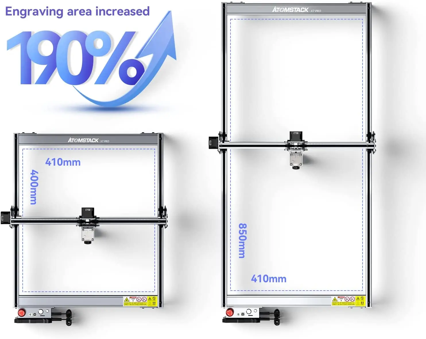 Big Size ATOMSTACK X7 PRO A10 PRO S10 PRO Laser Engraver With XY-axis Expansion Kit Engraving Area Up to 850 x 400mm