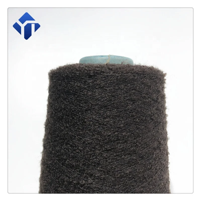 
Factory multicolor polyester mohair boucle woolen yarn for knitting 
